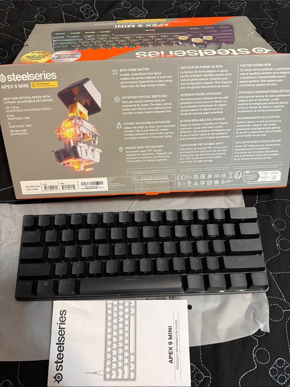 SteelSeries Apex 9 Mini RGB Mechanical Gaming Keyboard - Black/Multicolor